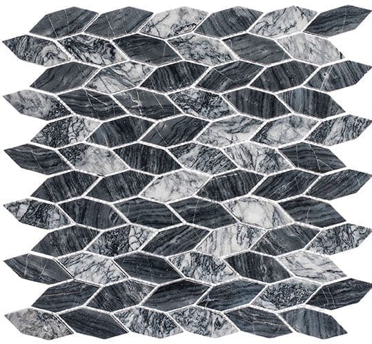 Glazzio Colonial Salem Charcoal Elongated Hex CLNL287