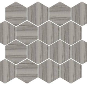 Silver Dark Hexagon Mosaic Happy Floors