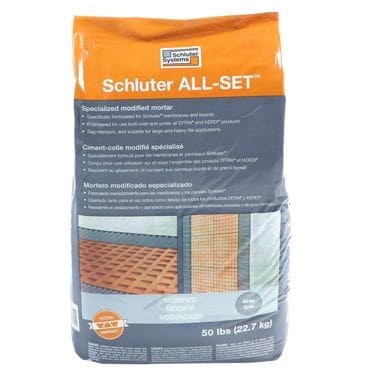 schluter all-set mortar