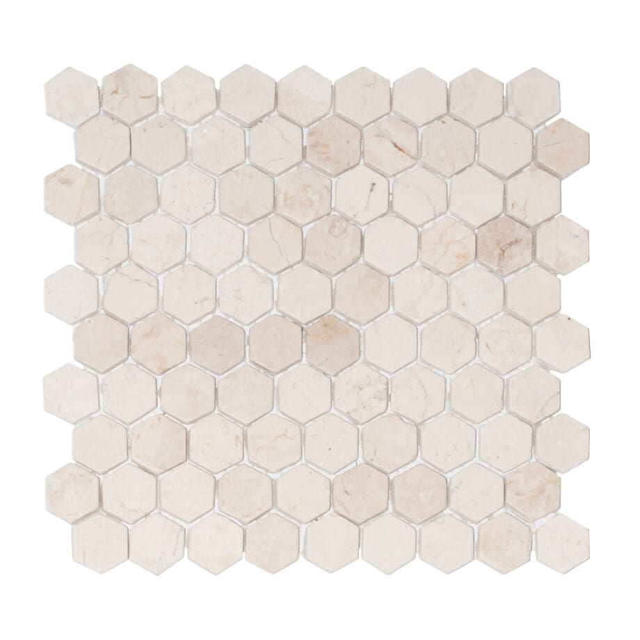 Mini Hexagon White Marble ZPMH-004 WET-2