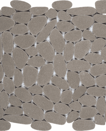 Light Grey Sliced Reconstituted Pebble Mosaic Interlocking PIGR30