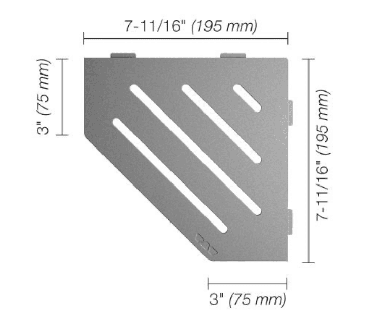 Schluter SHELF Pent Wave Pewter SES2D10TSG - open box